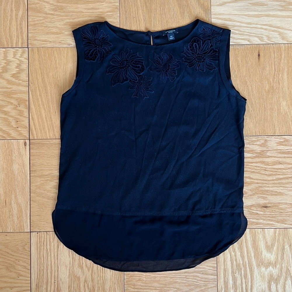 Ann Taylor black blouse